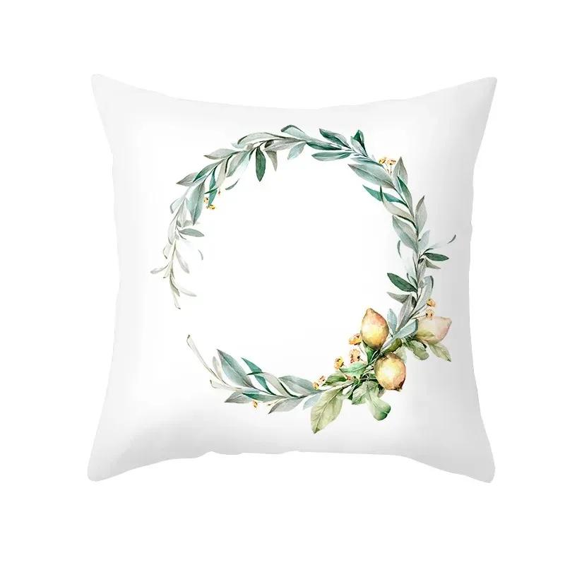 Yellow Green Pillowcase Lemon Letter Decoration Summer Fruit Cushion Cover Sofa Nordic Home