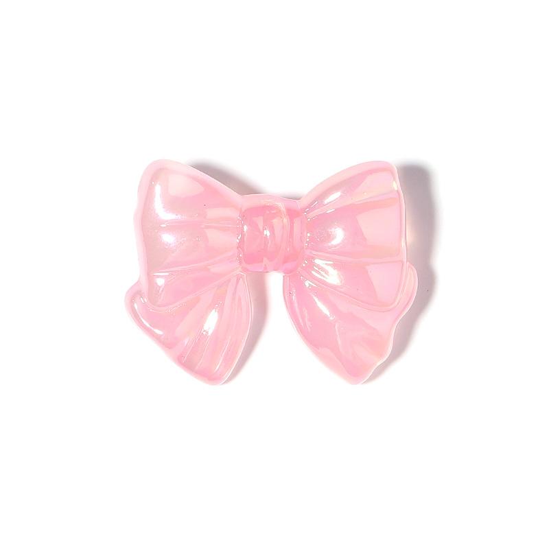 10pcs 37x29mm Acrylic Bow Beads Jelly Colored Transparent Bow Beads for DIY Crafts Ornament Decoration Handmade Accessories