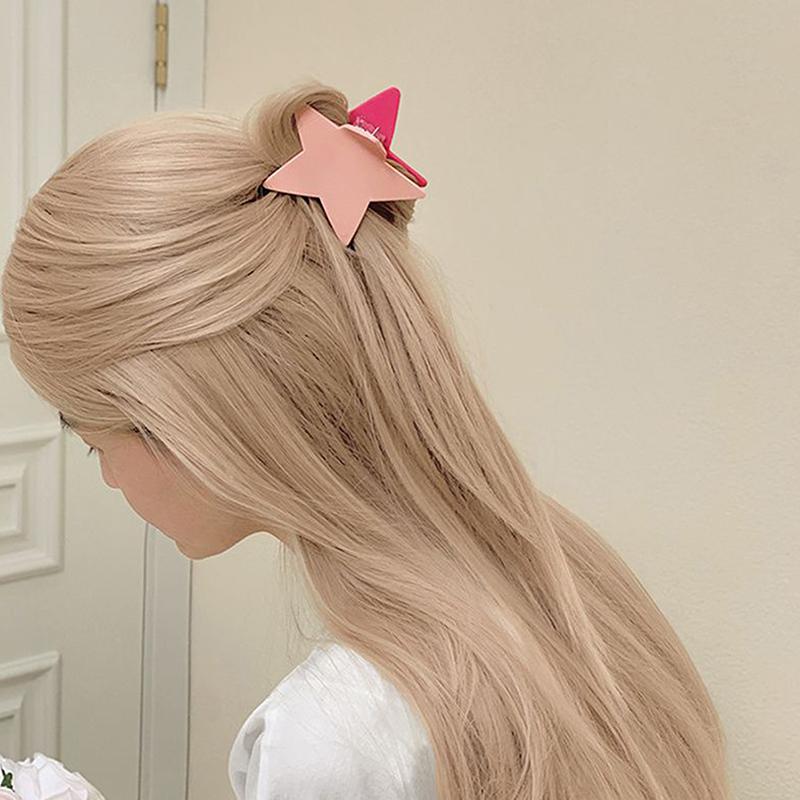 Trendy Cool Shiny Star Hair Clips Claw Y2K Accessories Punk Irregular Pentagram Women Girl Hairpin Party Hair Accessories