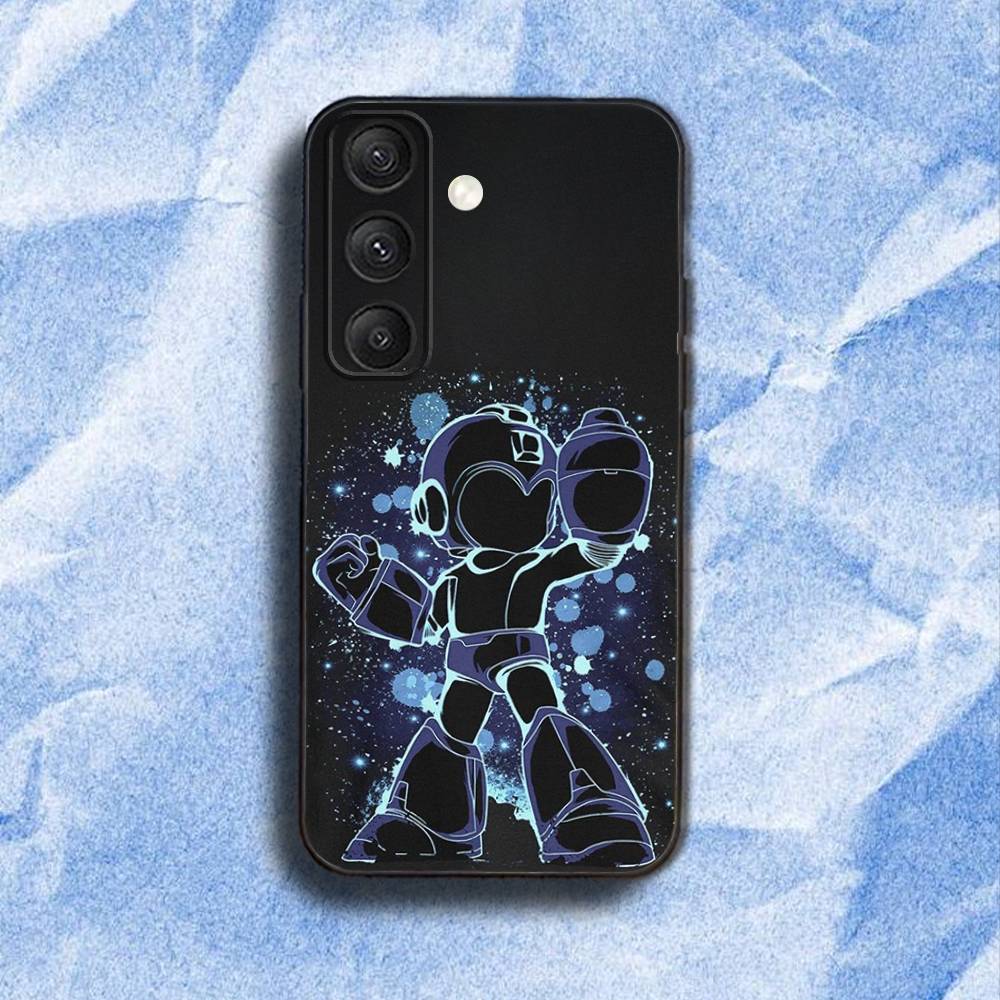 Rockmans Game Megamans Phone Case For Samsung S 25,24,23,22,30,21,10,9,Ultra,Plus,Lite,FE,4,5G Black Soft Case