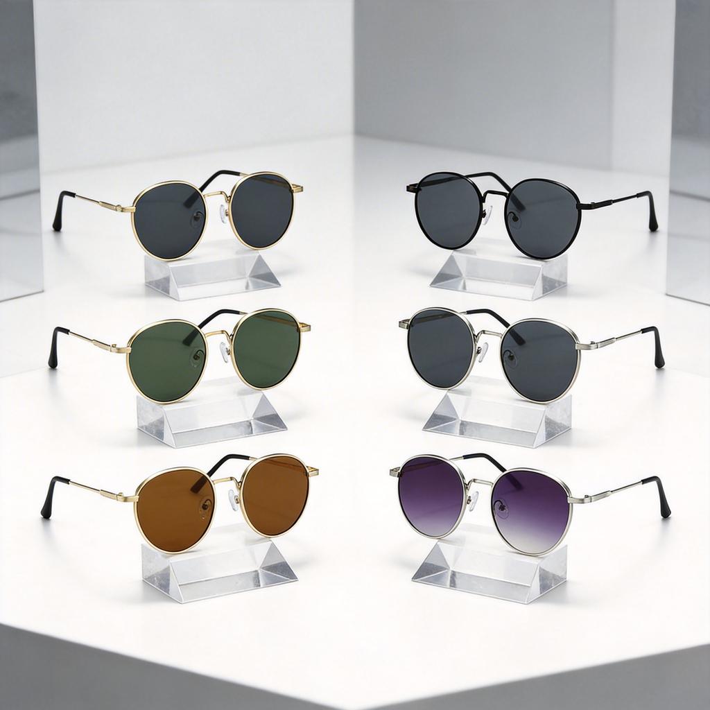 Classic Metal Frame Sunglasses Aesthetic Oval Small Shades Uv400 Protection Vintage Sun Glasses Trendy Unisex Steampunk Eyewear