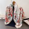 New Neck Scarf Large 90X90Cm Square Wedding Party Wear Lightweight Wrap For Women Luxury Silk-Like Fabric Fashion Accessory