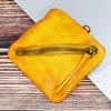 Première Couche Cuir de Vachette, Cuir Tanné Végétal, Fermeture Éclair Simple et Créative, Porte-Monnaie, Coloration Faite à la Main, Mini Sac Vintage