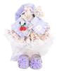 Teddy Bear Mail Order Alice Stella Lou Dress-Up Costume with Duffle Cape and Floral Print Dress (Size Small, Purple)