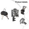 Zinc Alloy Glass Door Lock with Keys for Cabinet Display Showcase Sliding Door Security Lock Fits 5 8mm Glass Panels