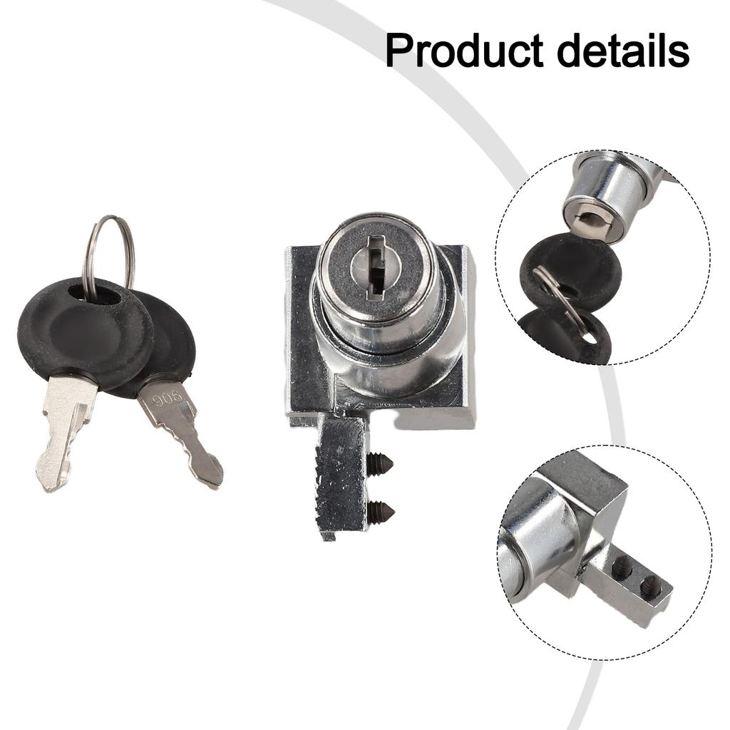 Zinc Alloy Glass Door Lock with Keys for Cabinet Display Showcase Sliding Door Security Lock Fits 5 8mm Glass Panels