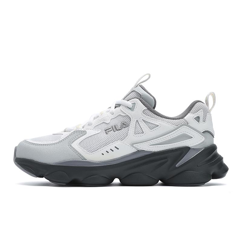 Fila Skipper 1S Retro Classic Fashion Versatile Simple High-Quality Sports Casual Shoes Women Sneaker Gray White F12W522124FNB