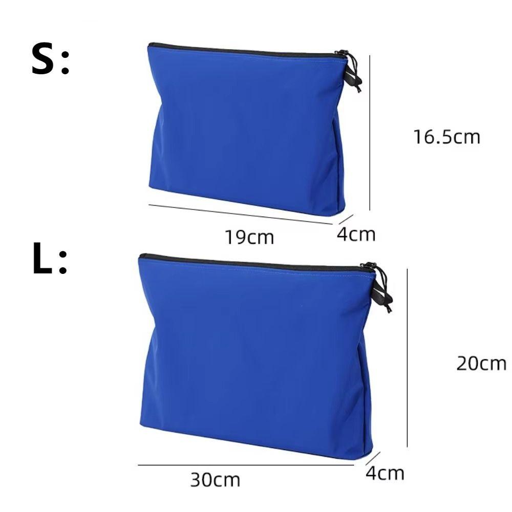 Portable Waterproof Tool Storage Bag Large Capacity Foldable Travel Toiletry Bag Solid Color Ultralight ID Bag