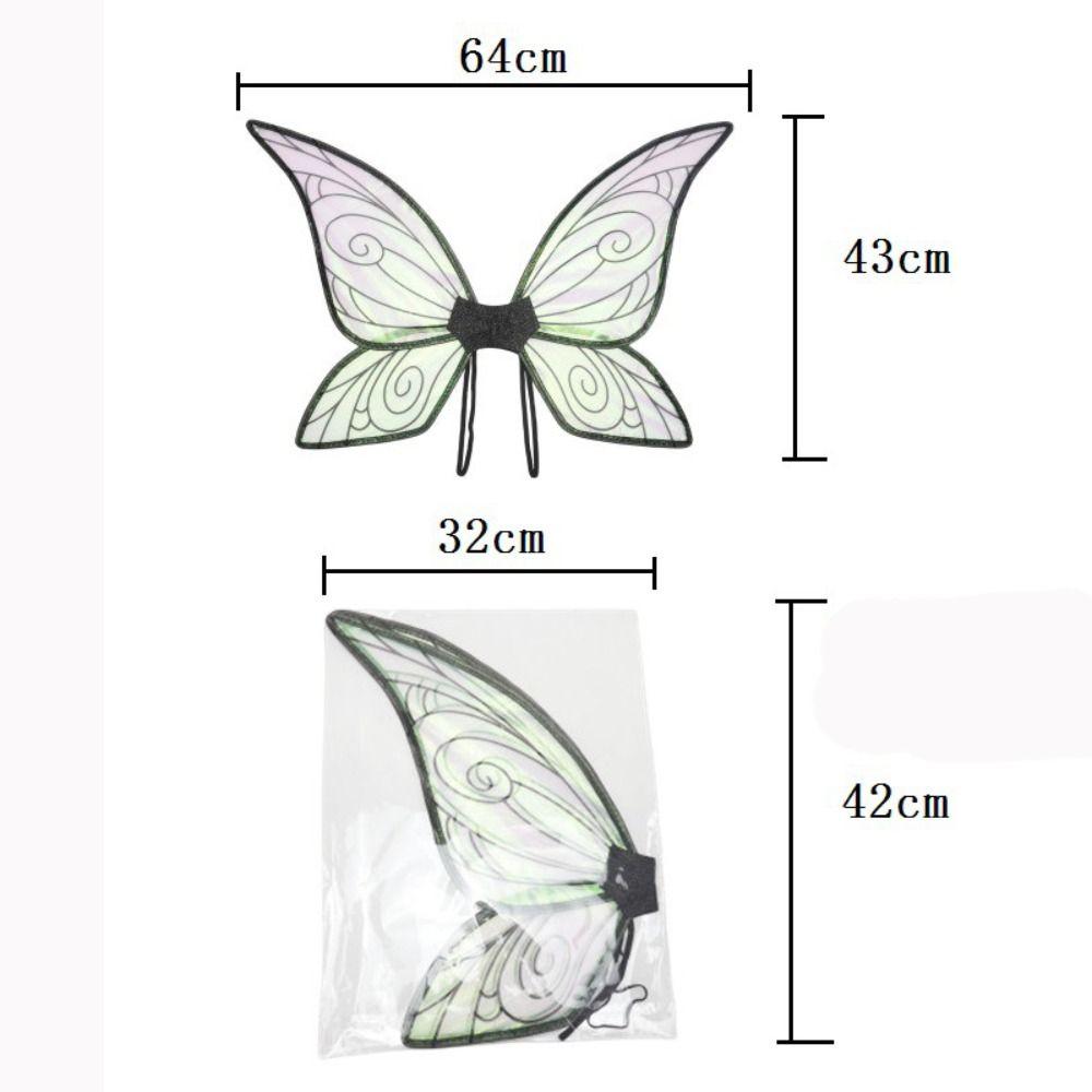 Shiny Princess Elf Fairy Wing Cosplay Dress Up Colorful Girl Angel Wings Performance Props Birthday Party Decoration 5