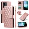For Xiaomi Redmi 15C 4G (173mm) Wallet Case Rhombus Leather Phone Cover with Strap