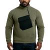 Stand Up Collar Half Zipper Long Sleeved Trendy Versatile Men's Top