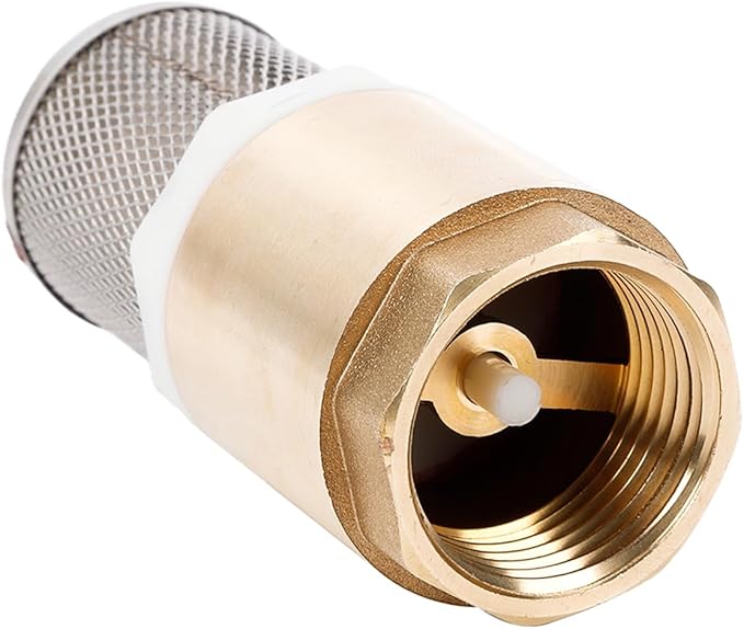 Copper Faucet Check Valve Self-priming Pump Inlet with Filter Anti Backflow Spring One-way Valves Insert Hose