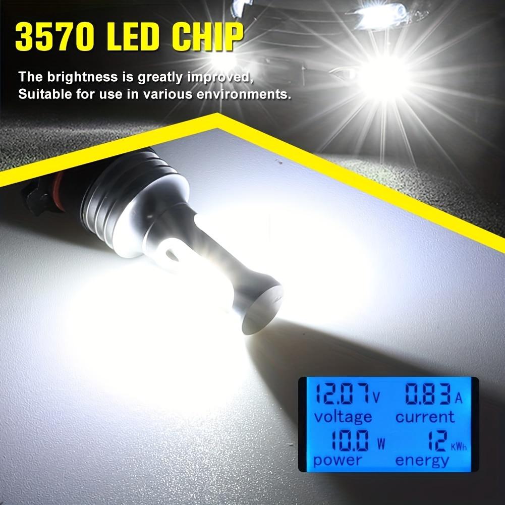 2Pcs H11 H9 H8 3570 Chip LED Fog Light Bulbs 6000K White Super Bright Waterproof Headlight Driving Bulb Car Accessories