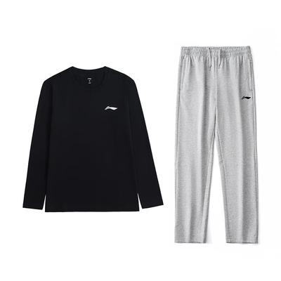 Li Ning Casual Sportswear Unisex Black+Coin Gray YTLV111-1+AKLVJ59-1