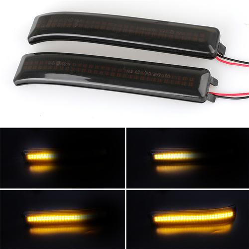 2Pcs LED Side Mirror Light Turn Signal Smoke Lens Reflector For Ford 09-14 F150