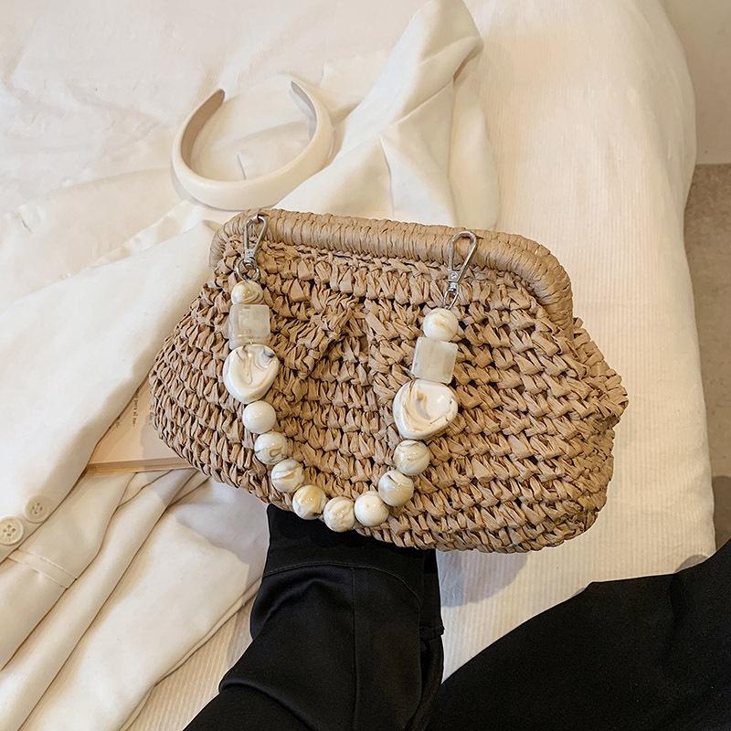 

Straw bag bag summer 2025 new forest girl foreign style handbag ins net red trend vacation beach bag бежевий