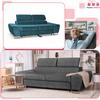Sofa kanapa Bosso salon Family meble niebieski welur reg zagłówek
