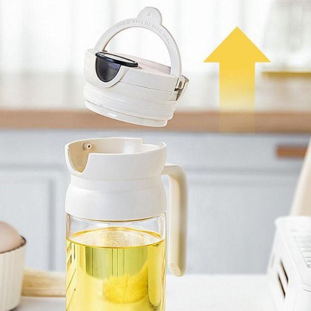 600ML Cooking Oil Dispenser Automatic Opening and Closing Vinegar Container Soy Sauce