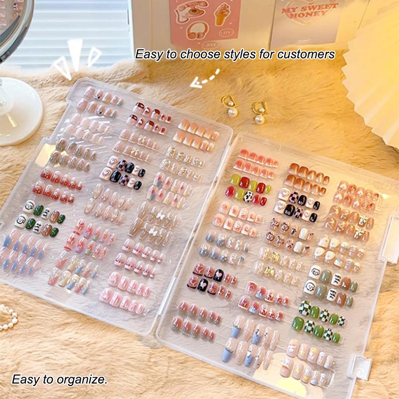 Fake Nail Tip Storage Box Large Capacity Exhibition Display Board Diy Photo Prop Board Simple Storage Box