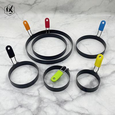 Anello per Uova in Acciaio Inossidabile 430 con Manico in Silicone