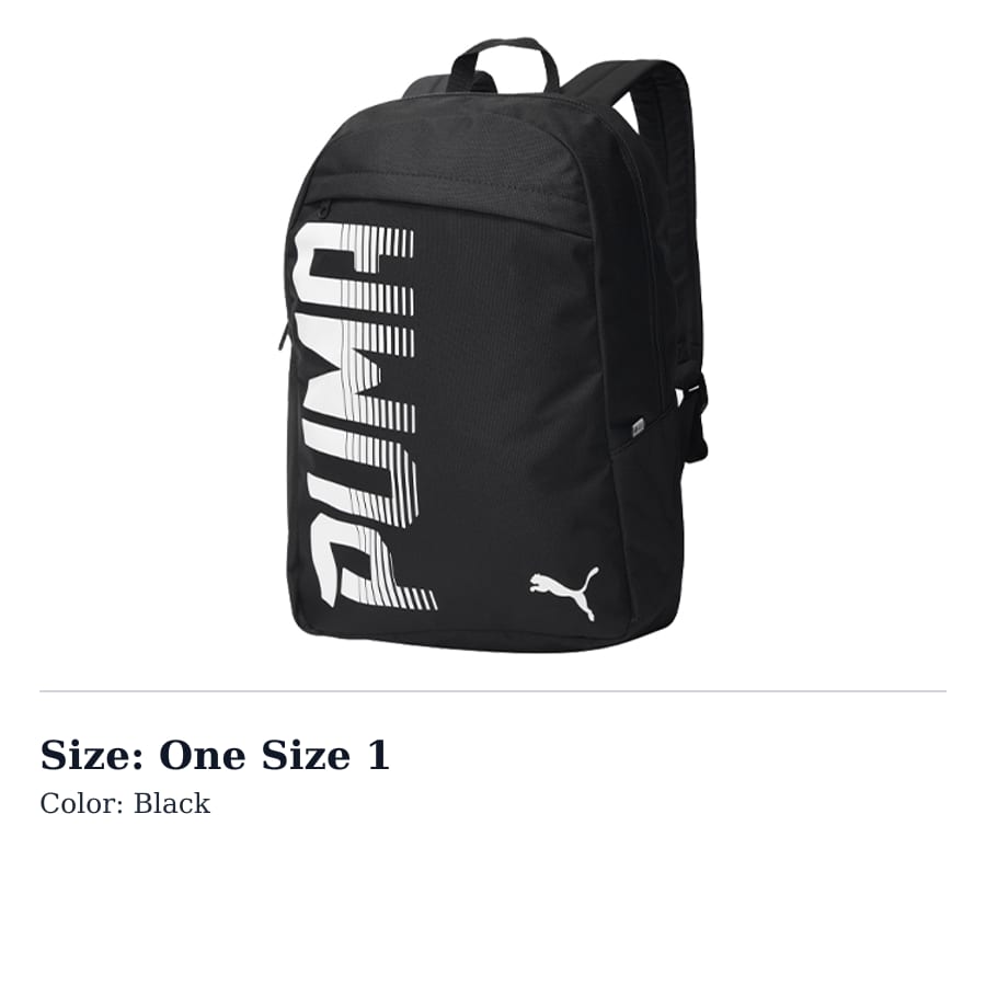 Puma Fabric Backpack Regular Unisex Black 074714-01