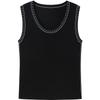 JUZUI Women's Colorblock Knit Round Neck Vest
