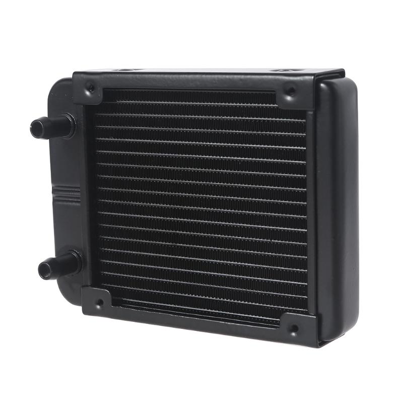 Radiator computer pentru răcire cu apă Schimbător de căldură din aluminiu cu 18 țevi Radiator cu lichid de răcire pentru CPU PC Sistem de răcire cu apă