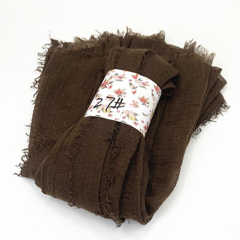 Women Cotton Scarf New Summer Girls Solid Color Sunscreen Thin Scarves Soft Shawl Foulard Viscose Spring Lady Wrap Shawls