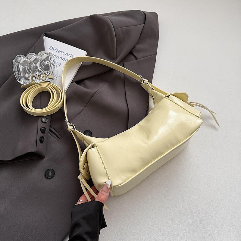 Textured retro commuter trendy shoulder bag women's summer new fashionable Spice Girl style underarm dumpling bag