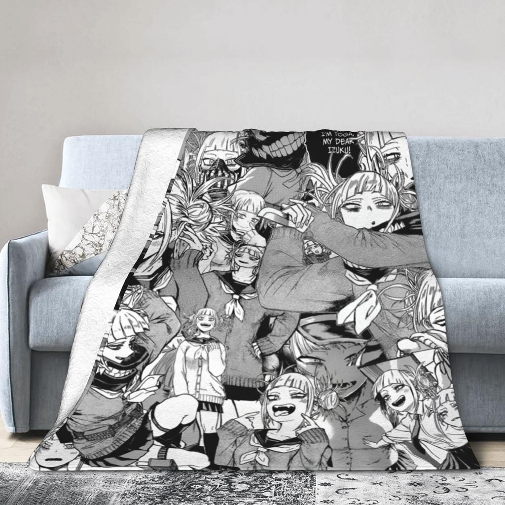 Toga Himiko Manga Blankets Boku No My Hero Academia Fleece Novelty Breathable Throw Blanket for Bedding Lounge Autumn/Winter
