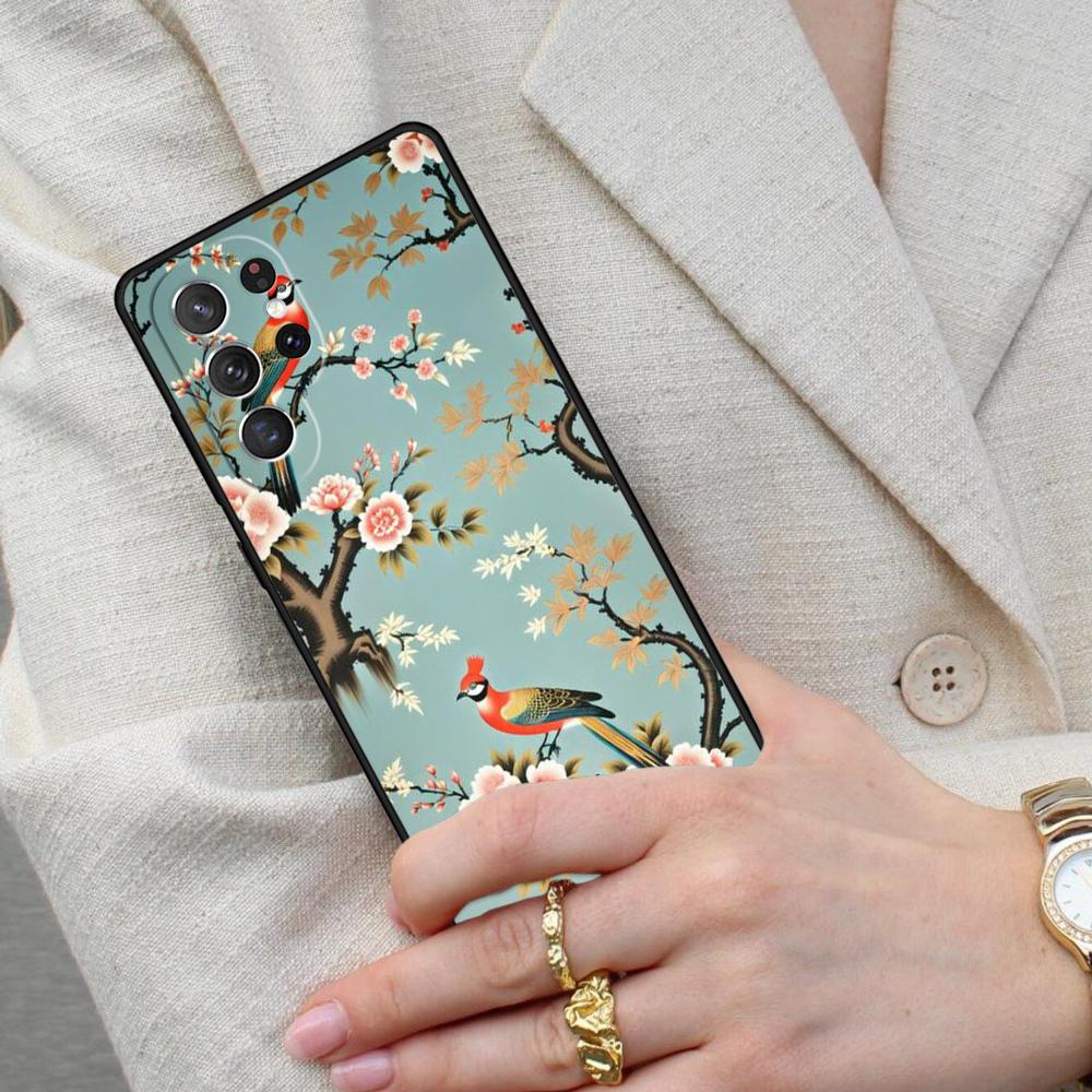 Garden Birds Cell Phone Case for Samsung Galaxy S26 Ultra S25 S24 S23 S22 S21 S20 Note10 Cover