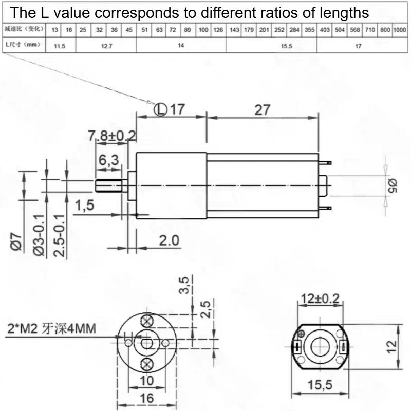 1pc 6V 12V DC Gear Reduction Motor 12RPM-480RPM Adjustable Speed CW CCW DIY Accessories Miniature Electric Engine JGA16-050
