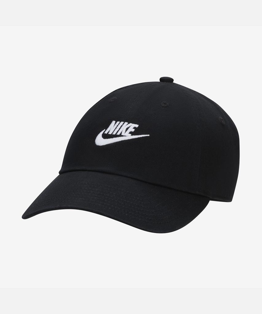 NIKE Club Unstructured Futura Wash Cap - Black:White / Fb5368-011