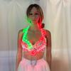 Fantasy Style Lighted Belly Dance Bra With Rechargeable Led For Party Shows
