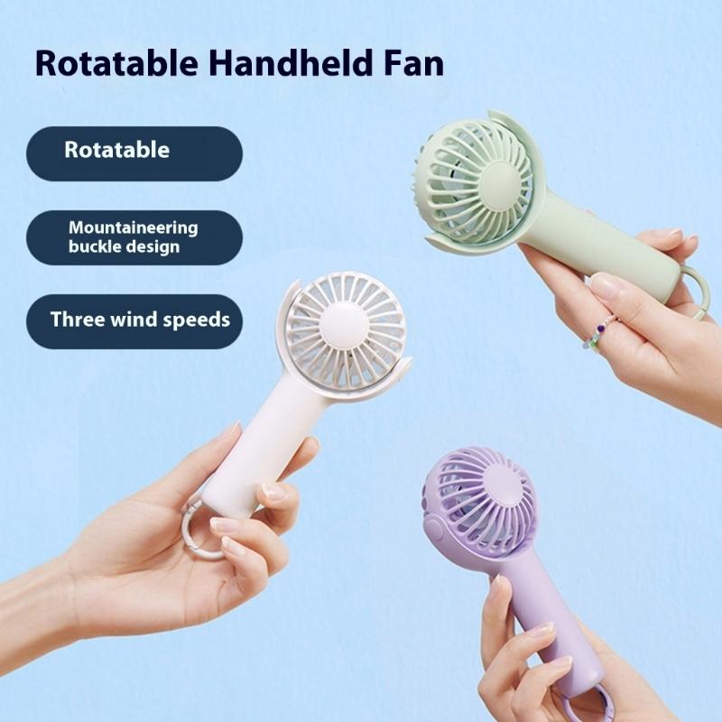 Multifuntional Handheld Fan Cooling Fan 1200mAh Powerful Electric Fan 3 Speed Setting for Travel Office and Outdoor Use
