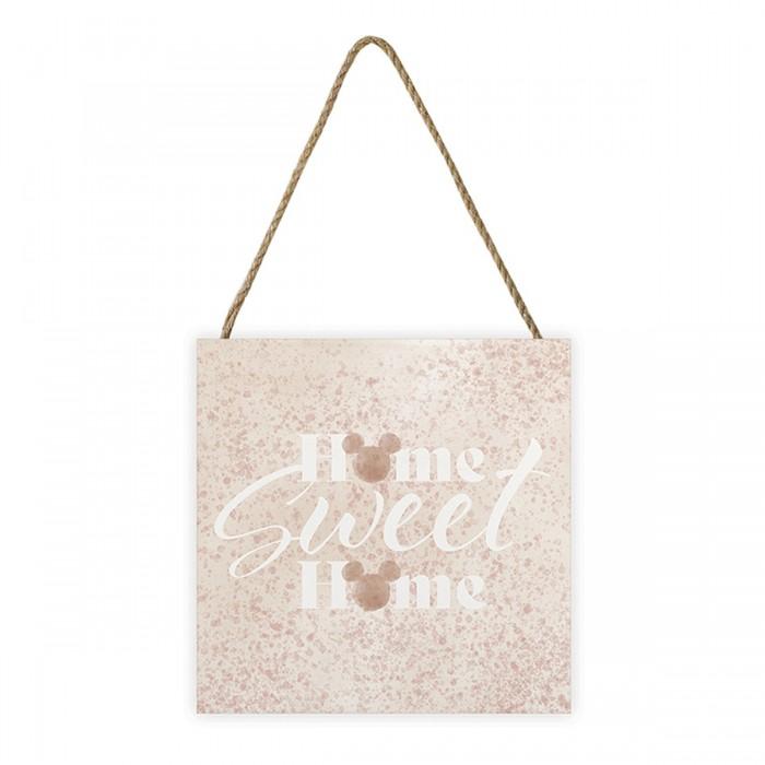 Mickey Mouse Home Sweet Home Wooden Block