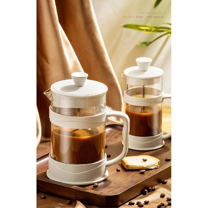 GIANXI Cafeteira Prensa Francesa Barista Ferramentas Jarra de Café Pote de Cerveja Casa de Vidro de Aço Inoxidável Soco de Mão