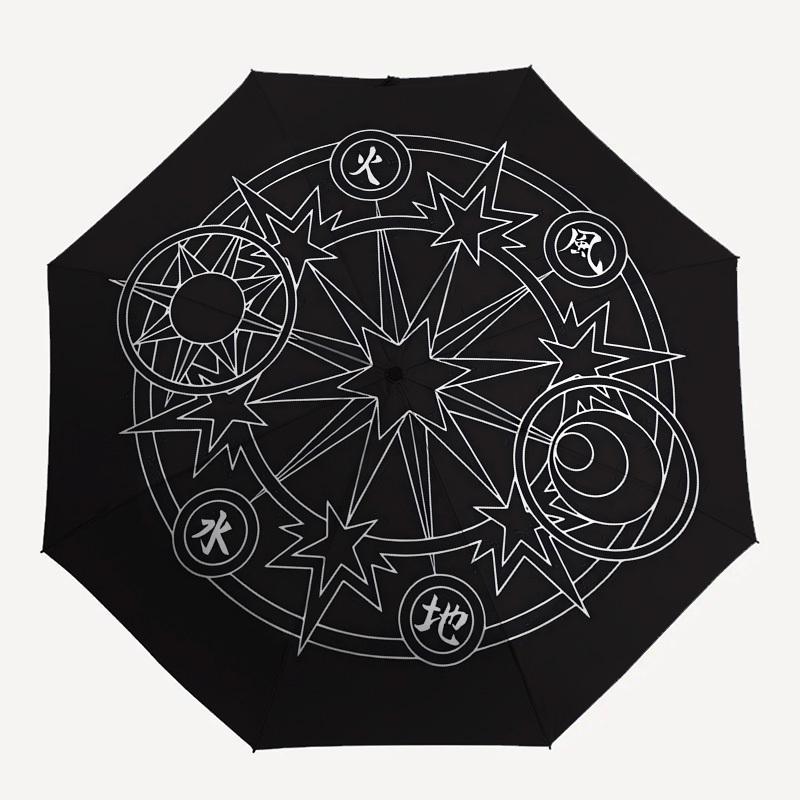 1pc Elemental Seal Umbrella with Plastic Handle,Suitable for All Seasons Home Travel Outdoor UmbrellaM1048