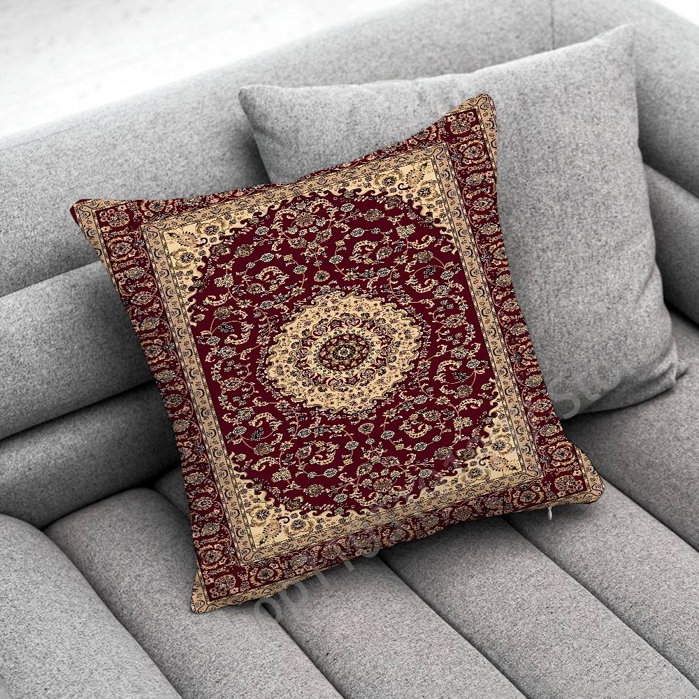 Persian Carpet Floral Pattern Throw Pillow Case For 50x50cm 40x40cm 55x55cm 45x45cm 30x30cm Square Bedroom Pillowcase Cover