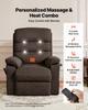 Power Lift Recliner Chair, Dual Motor, Medium Electric Lift Chair with Heat and Massage for Elderly, Infinite Position Adjustment, Chenille Fabric,