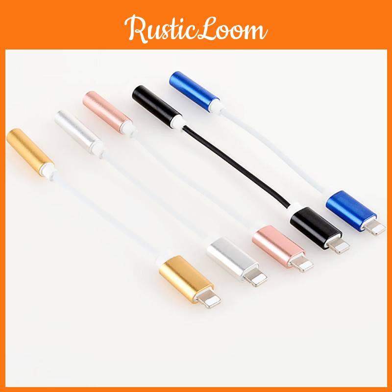 35 Mm Lightning Headphone Jack Adaptermobile Phone 2 In 1 Charger Earphone