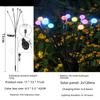6/8/10 LED Solar Firefly Lights Waterproof Outdoor Garden Pathway Lamp Vibrant Decor Light for Patio Yard Landscape