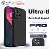 DIVI Zero-Feel Liquid Silicone Case for iPhone 13, Full-Coverage Shockproof, Scratch-Resistant, Skin-Friendly, Ultra-Thin Soft Case, Black