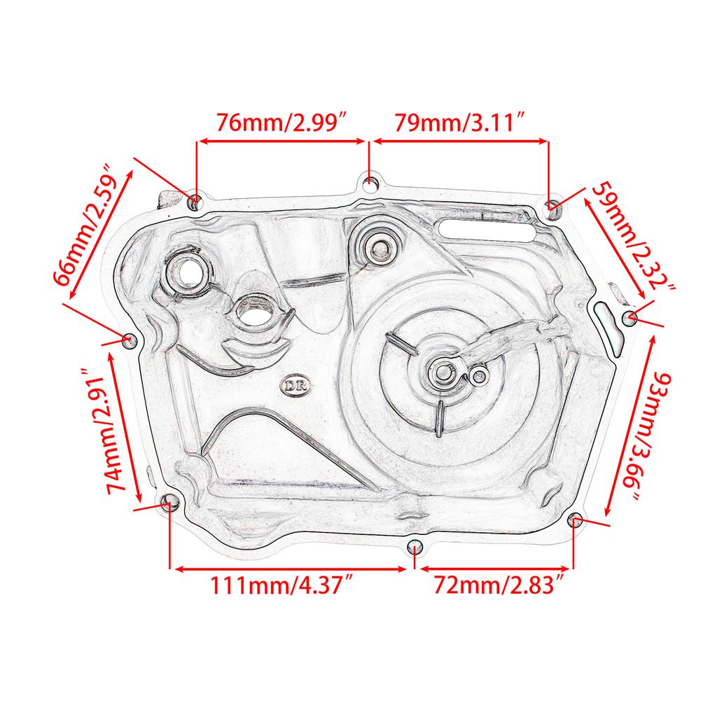 Motorcycle Right Side Clutch Cover Crankcase Covers For 50cc 70cc 90cc 110cc 125cc ATV Go Kart Dirt Bike Assembly Accessories