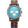 BOBOBIRD Leisure Sports Wood Watch Men's Stainless Steel Back Cover Multifunctional Men's Watch