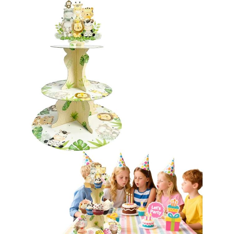 3 Tier Butterfly Cupcake Stand,Suitable for Butterfly Themes – Easy to Assemble& Reble(1Butterfly)