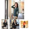 Design Feeling Color Block Mock Two Piece T Shirt For Women With Stretch Cotton For Office Wear