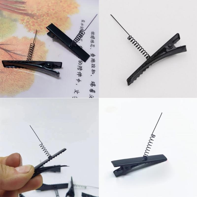 Secure Hairpin Crafting Attachments Convenient Hairpin Crafting Supplies Chic Barrette Clip Attachment with Spring
