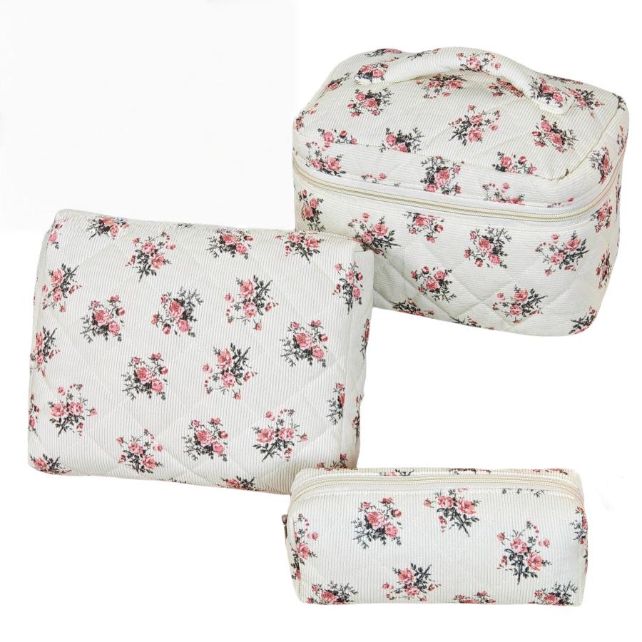 Lekka Etui Kosmetyczne Podróżne z Nadrukiem - Portmonetka o Dużej Pojemności i Przechowywanie Pędzli