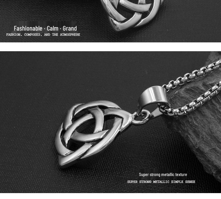 European Retro Triangle Stainless Steel Pendant - Unisex Jingwei Jewelry